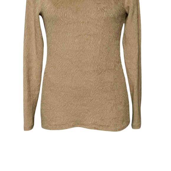 United Colors of Benetton Turtleneck Sweater S Tan Eyelash Long Sleeve Pullover - Picture 3 of 10